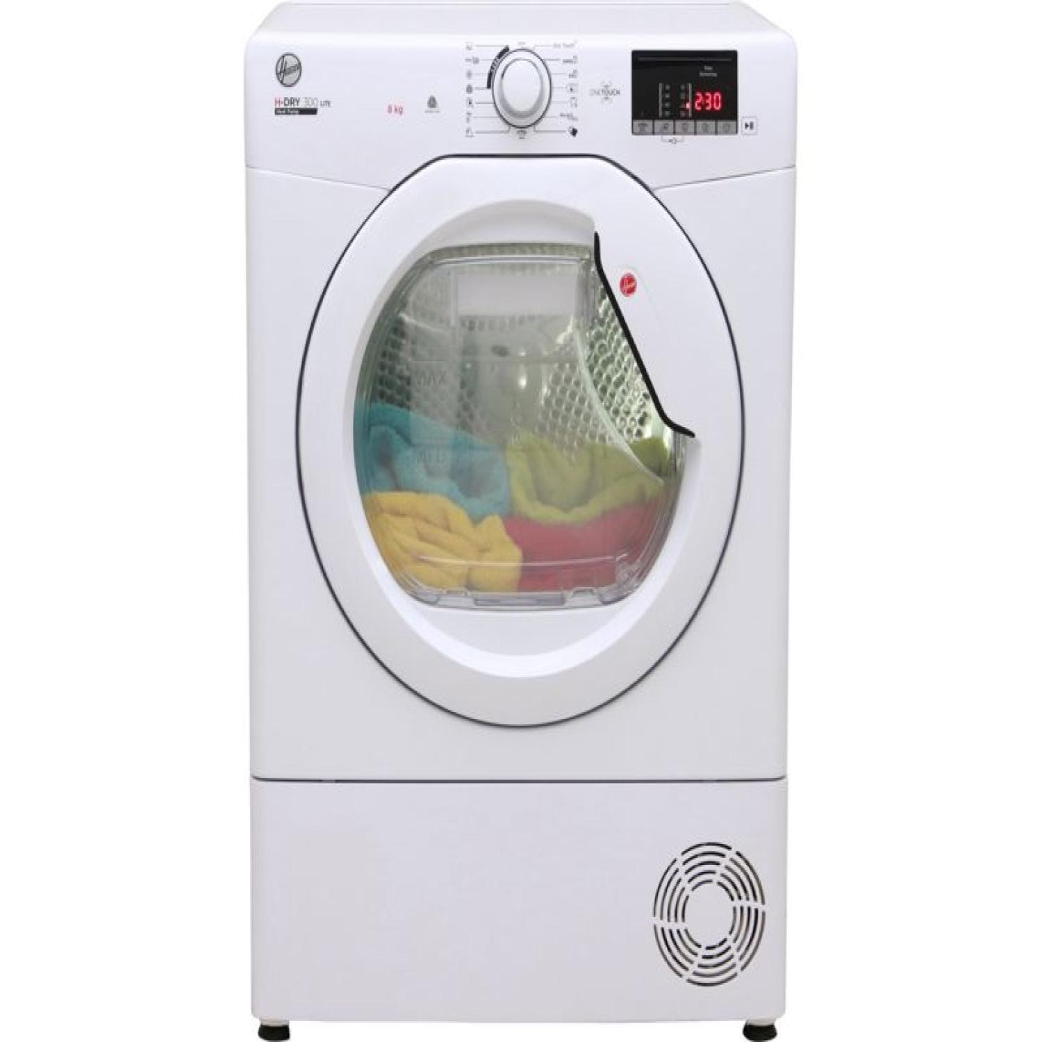 Hoover HLE H8A2DE 80 8KG Heat Pump Tumble Dryer White full image